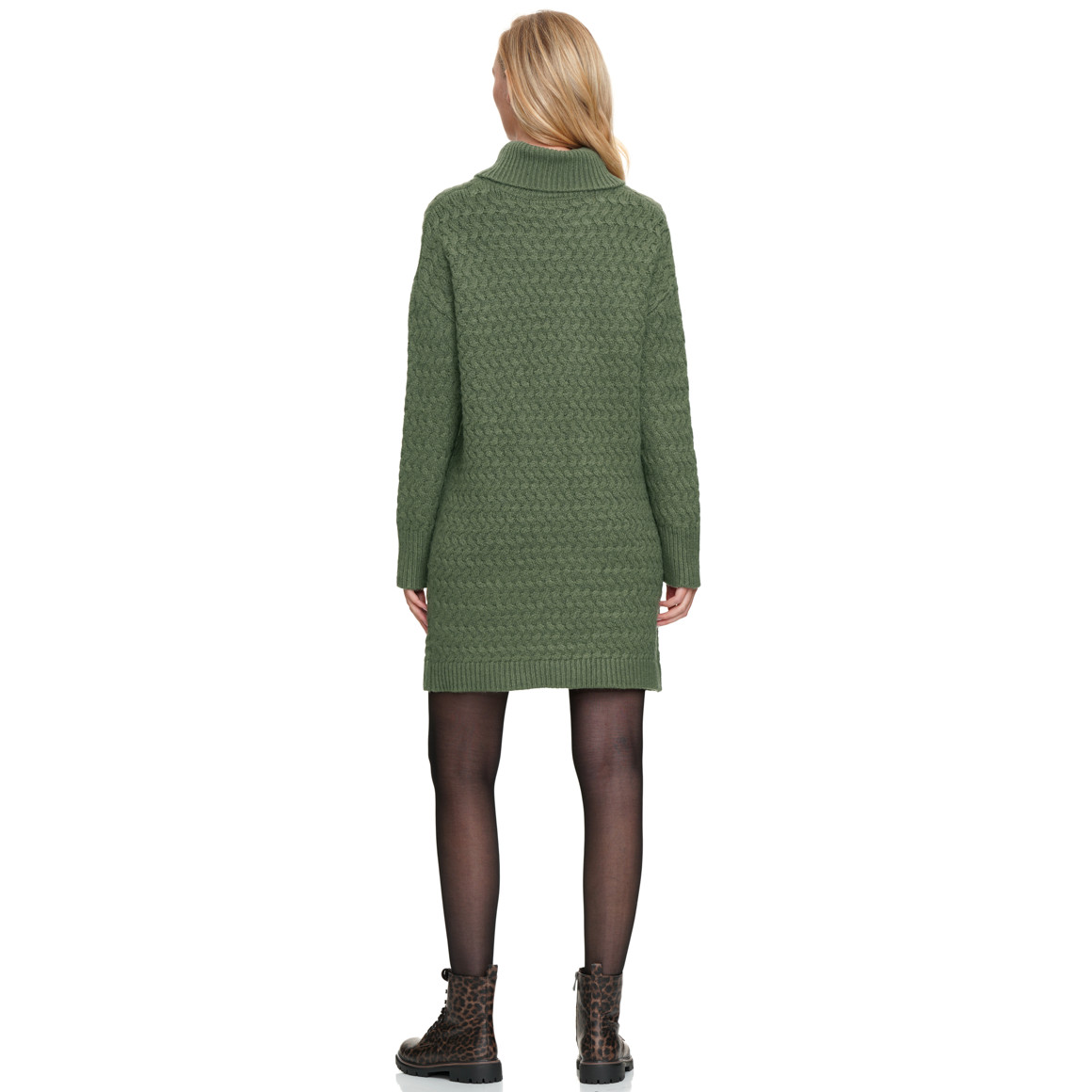 Dames gebreide jurk met col