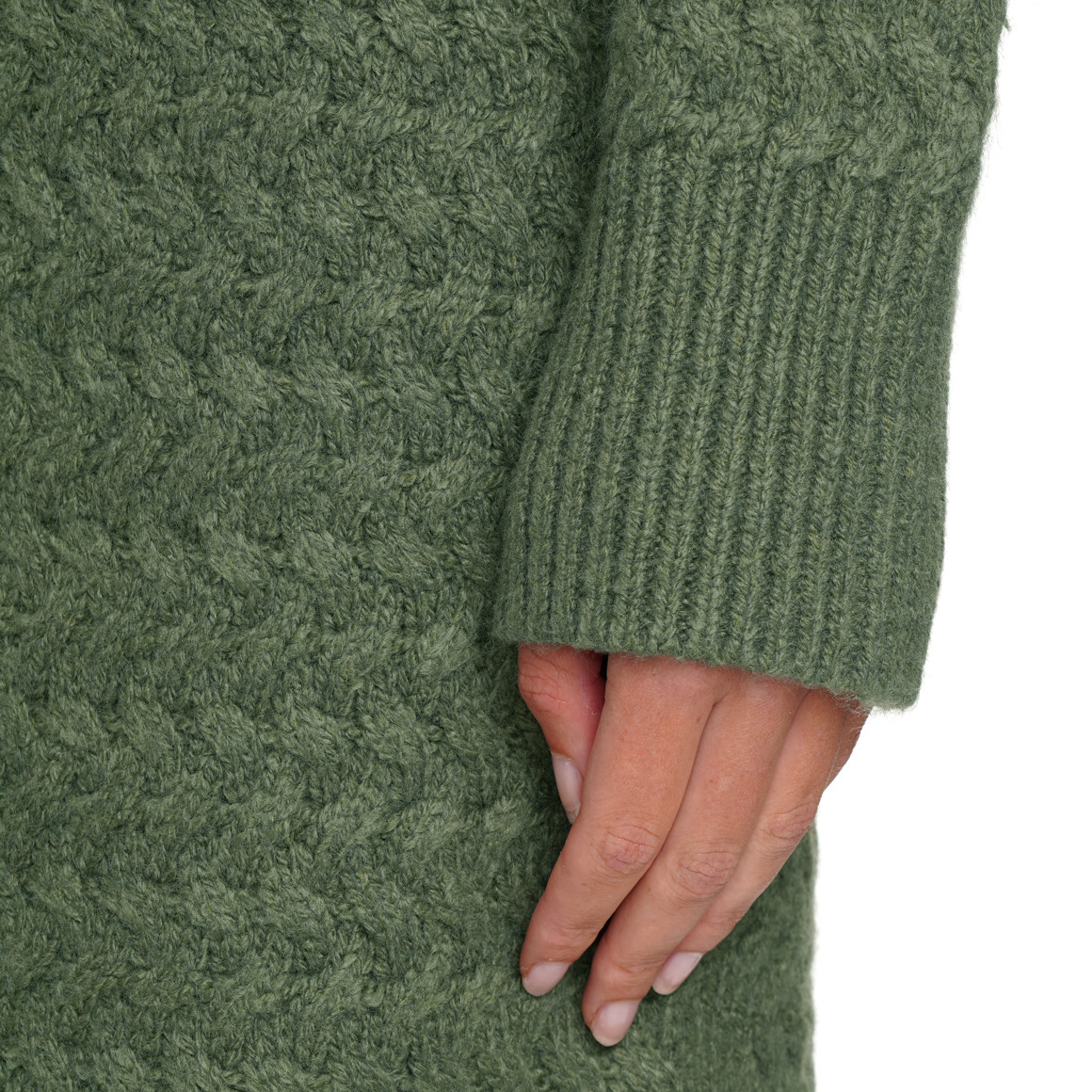 Dames gebreide jurk met col