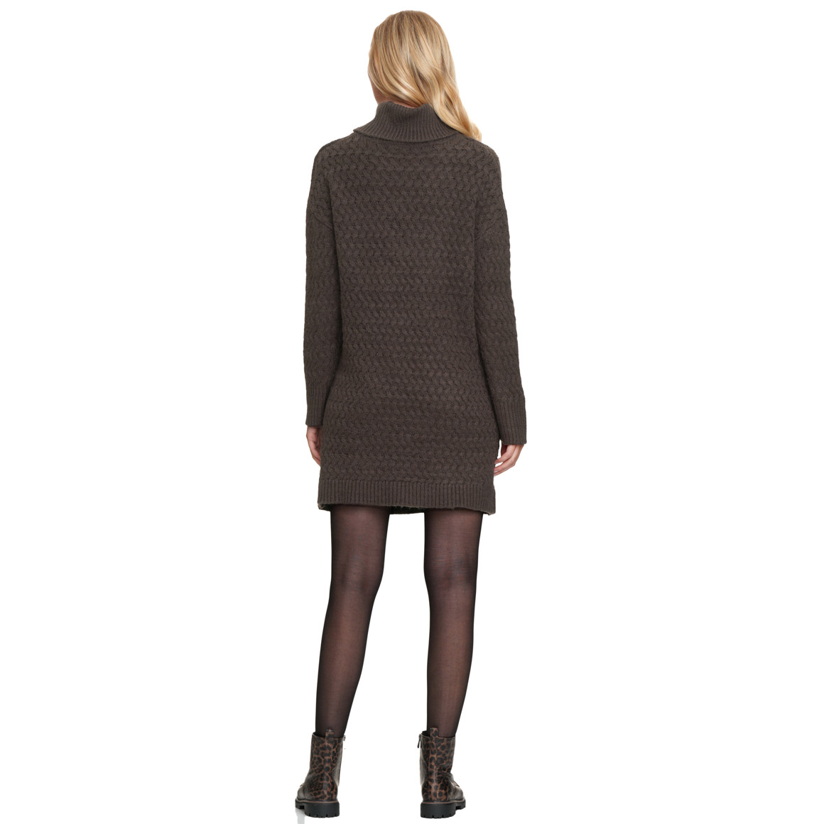 Dames gebreide jurk met col