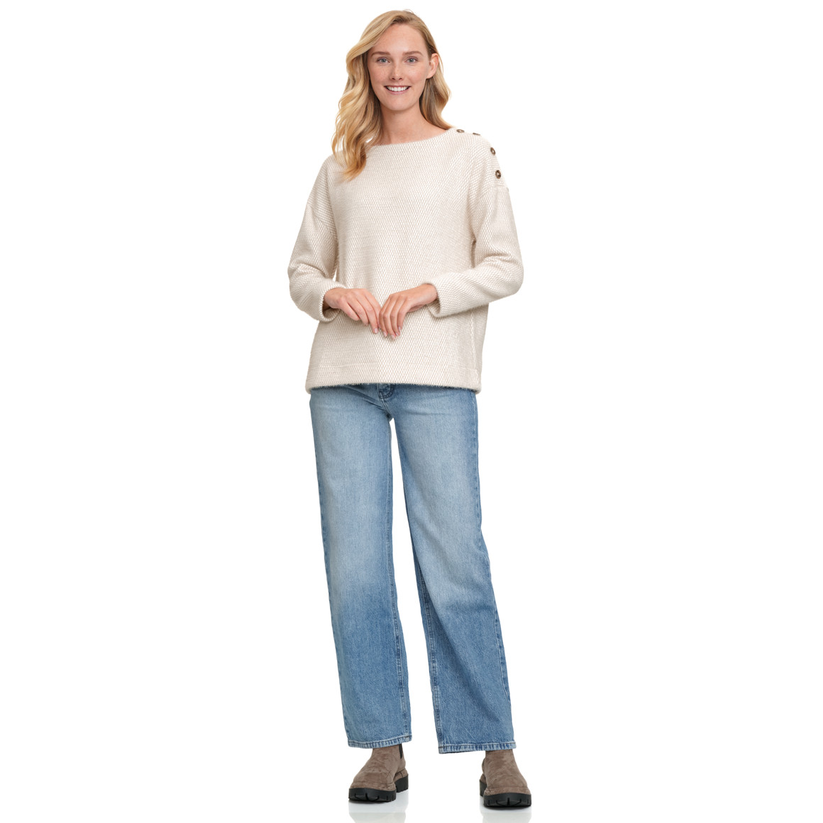 Damen Sweatshirt in Strick-Optik