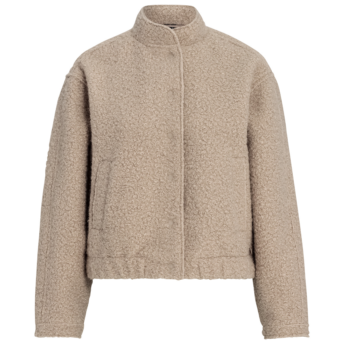 Dames teddy jas met drukknoopsluiting