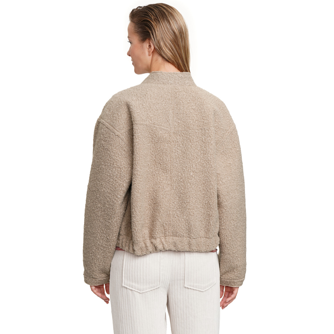 Dames teddy jas met drukknoopsluiting