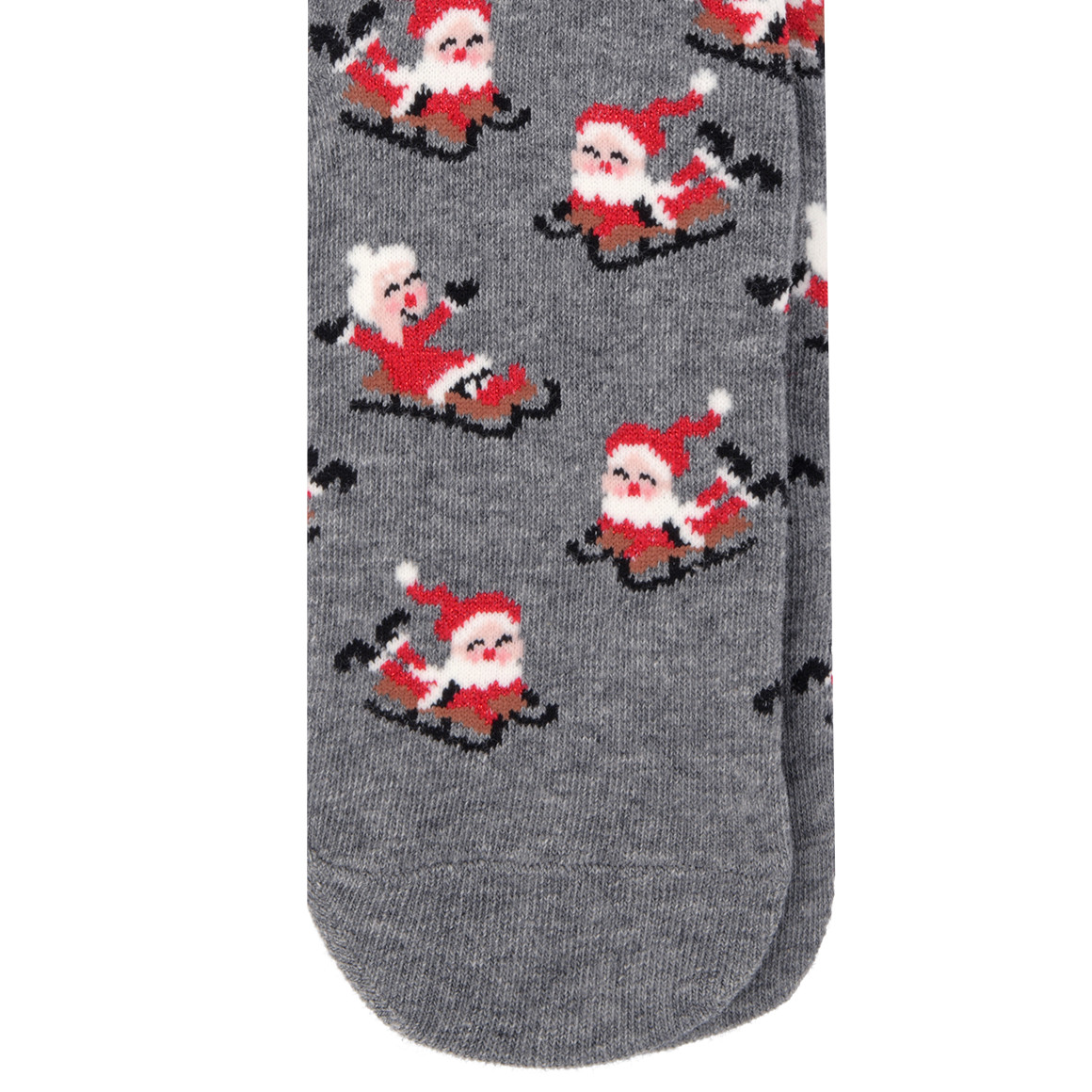 1 paar Kerstsokken met glitter voor Dames