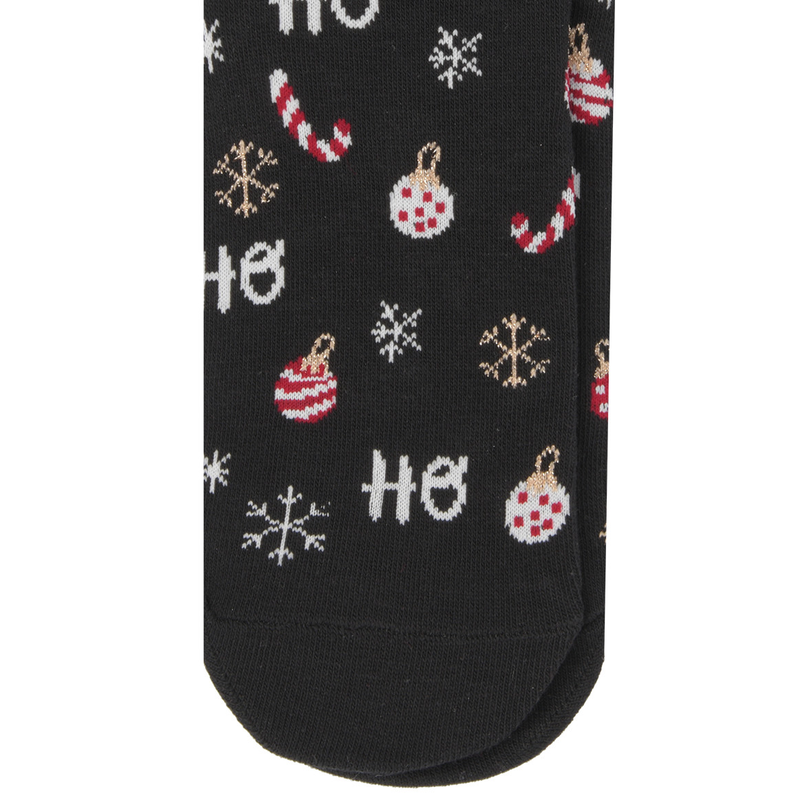 1 paar Kerstsokken met glitter voor Dames