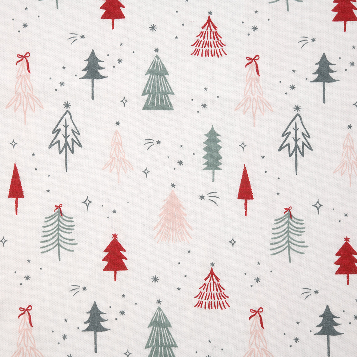 Weihnachtlicher Tischläufer „White Tree“ Aus Airlaid – 40 Cm X 4,8 M, Rot Mit Tannenbaum-Motiv, Made In Germany
