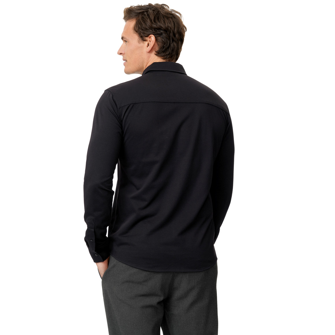 Herren Jersey-Hemd in Modern Fit