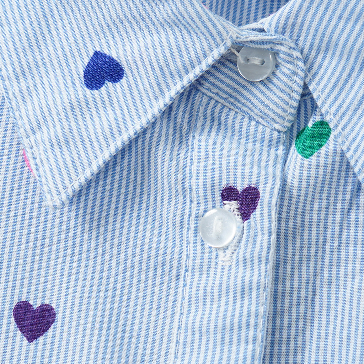 Meisjes shirt blouse met hart all-over