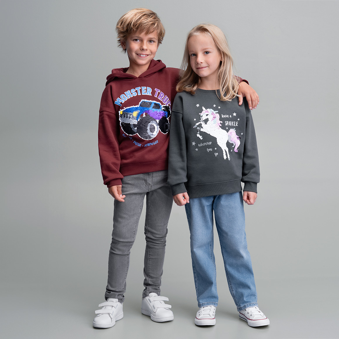 Mädchen Sweatshirt mit Wendepailletten | Ernsting's family