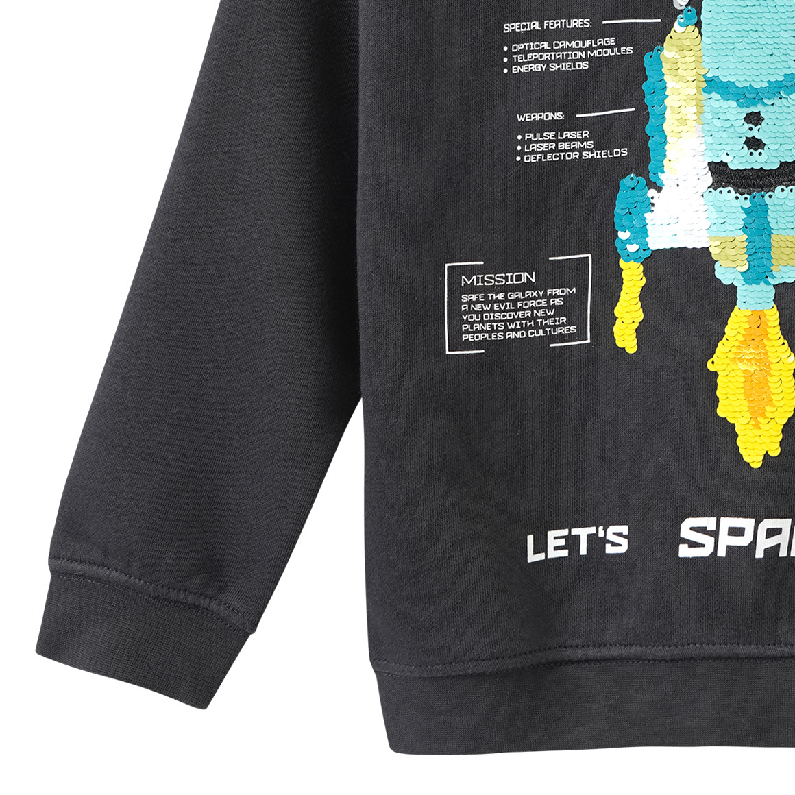 Jungen Hoodie mit Wendepailletten