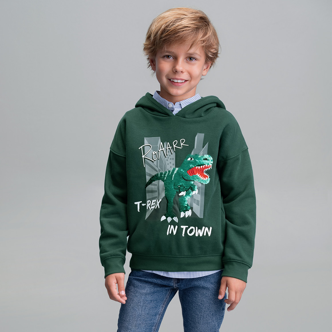 Jungen Hoodie mit Wendepailletten