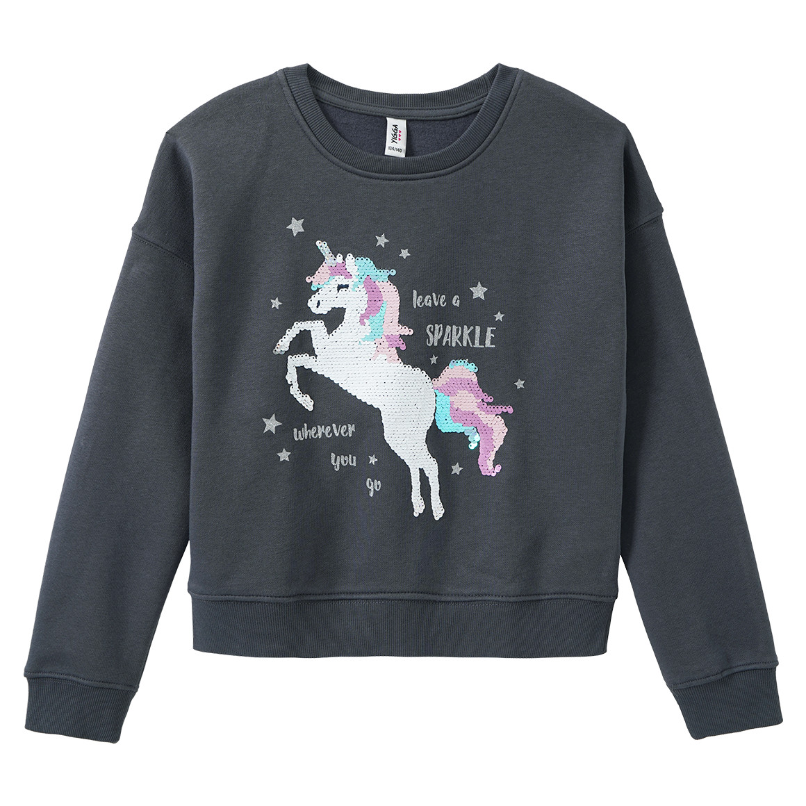 Mädchen Sweatshirt mit Wendepailletten