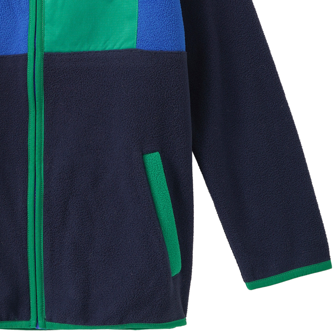 Jongens fleecevest met kleurverdelers