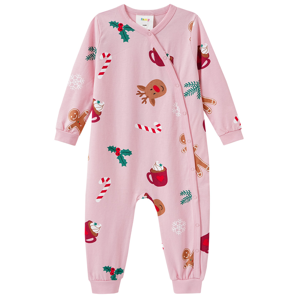 Baby Weihnachtsschlafanzug mit Allover-Print