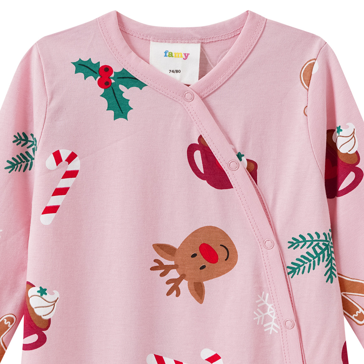 Baby Weihnachtsschlafanzug mit Allover-Print