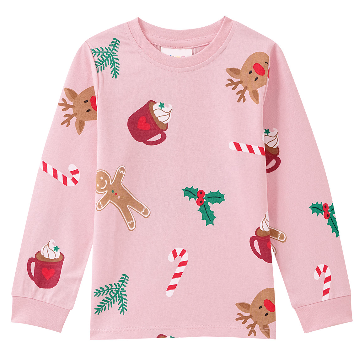 Meisjes' kerstpyjama met prints