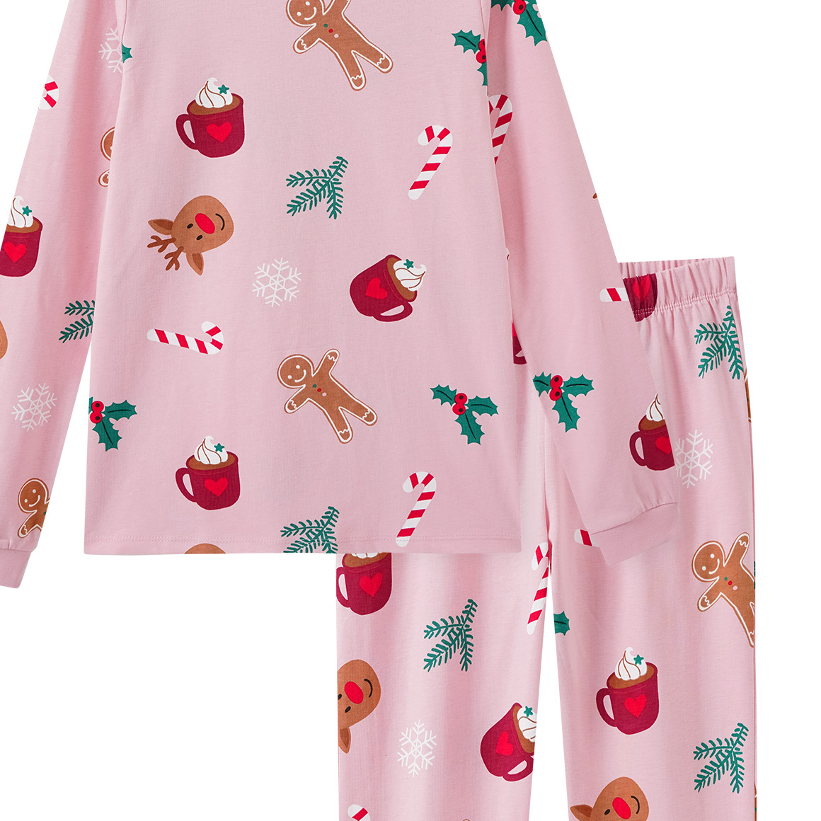 Meisjes' kerstpyjama met prints