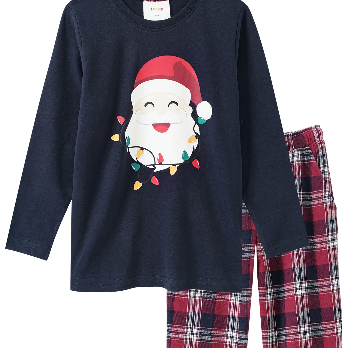 Kerstpyjama met print voor kinderen
