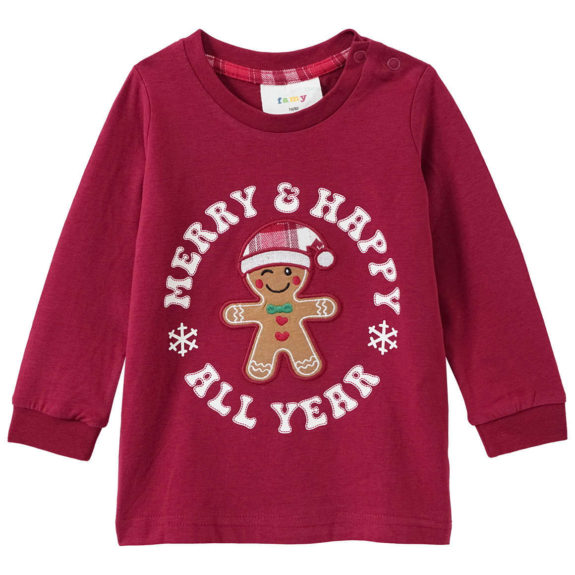 Baby kerstpyjama met appliqué