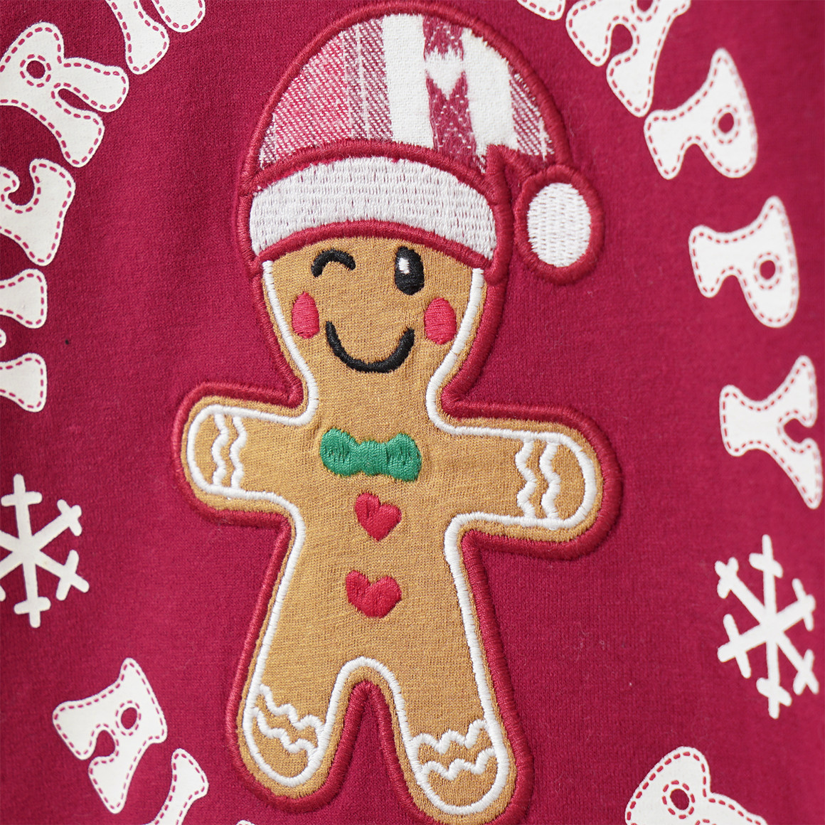Meisjes' kerstpyjama met appliqué