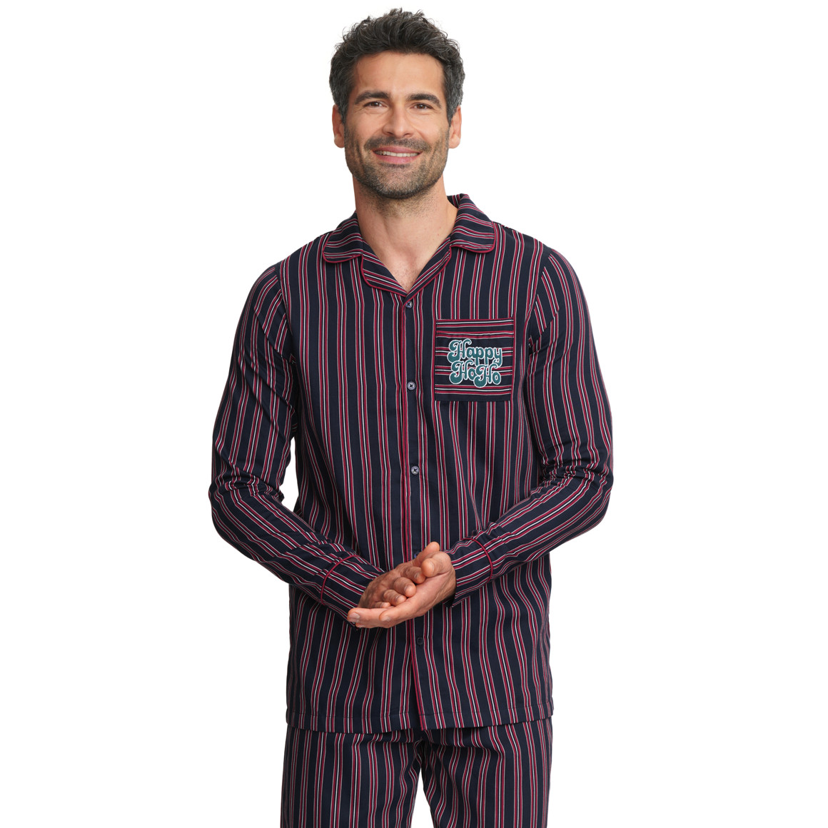 Heren Kerstpyjama met strepen