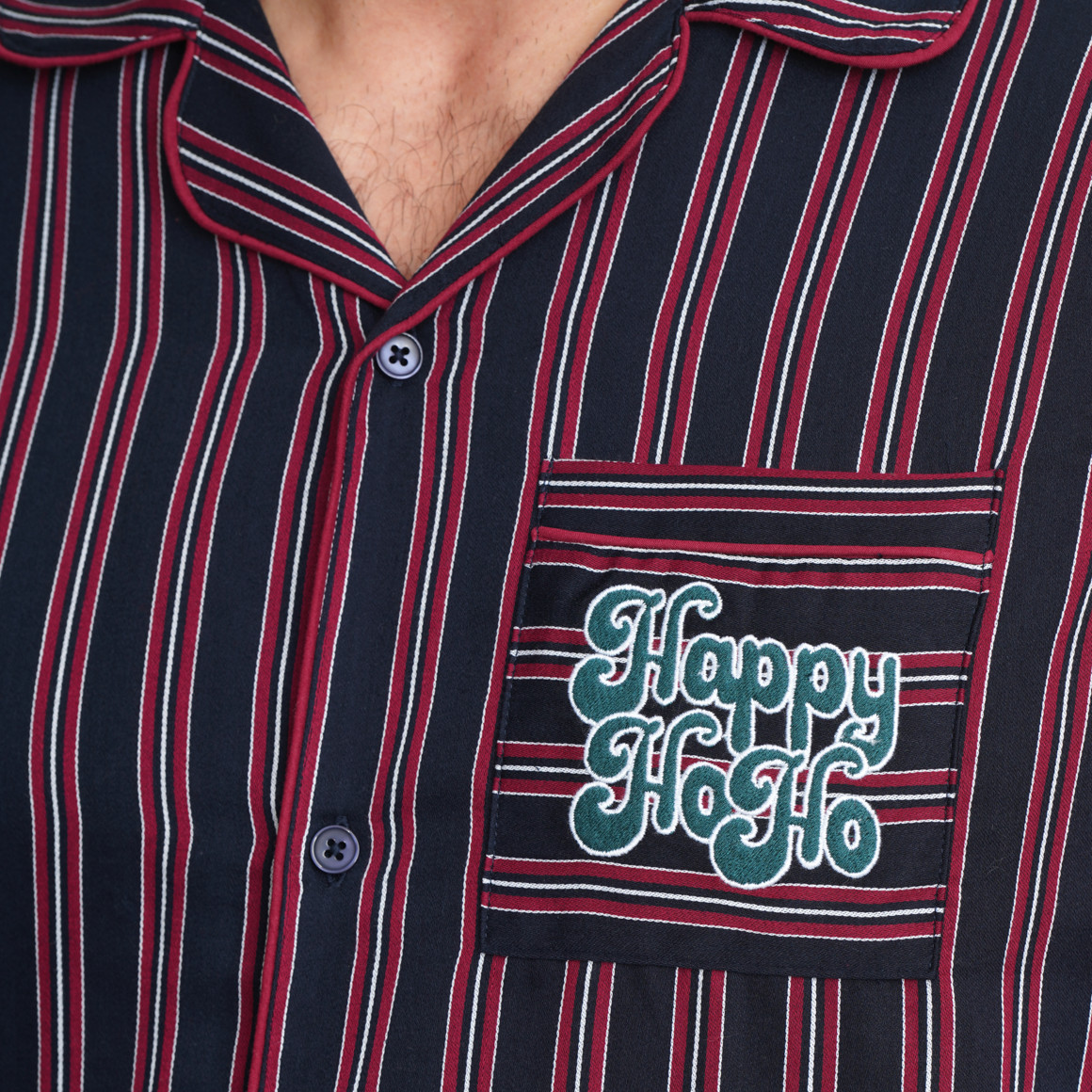 Heren Kerstpyjama met strepen