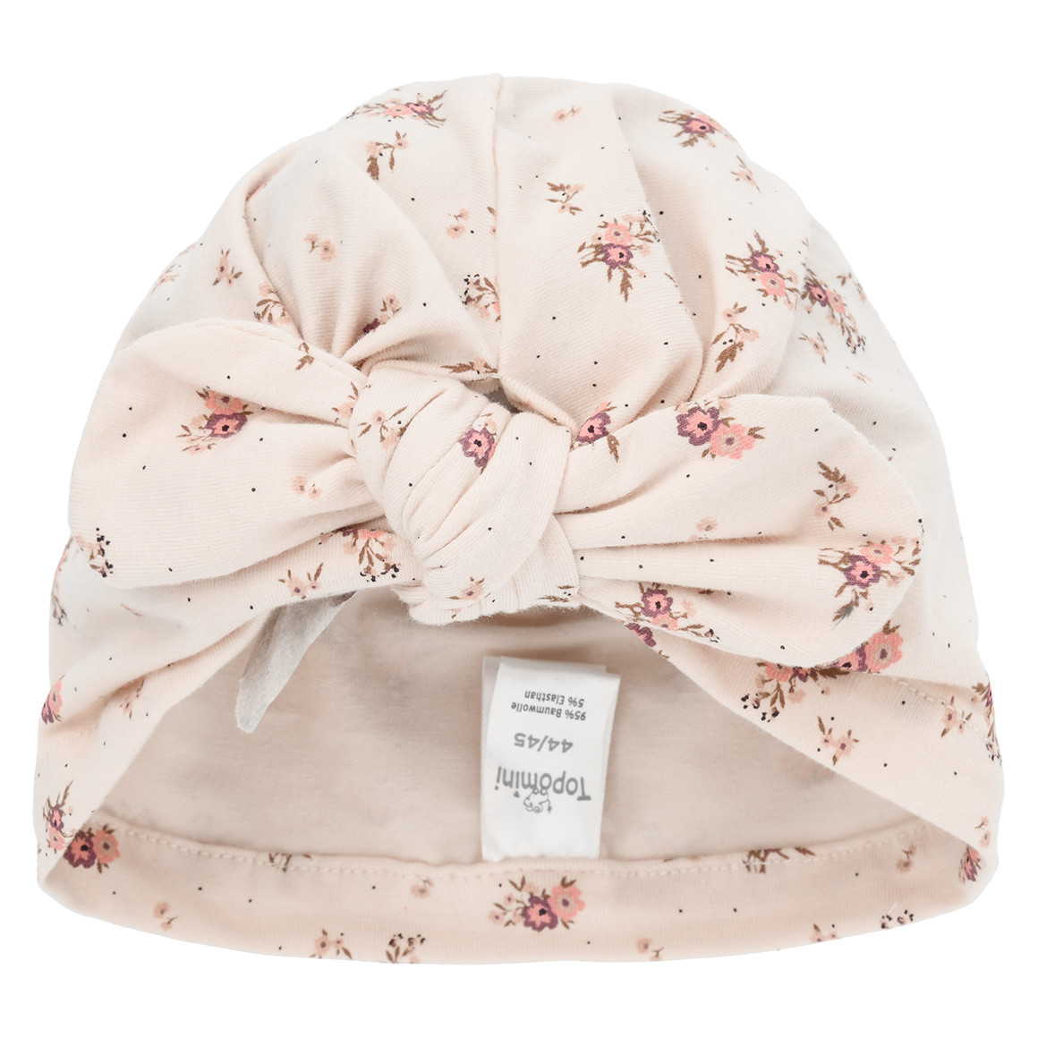 Geboorte tulbandmuts met all-over patroon