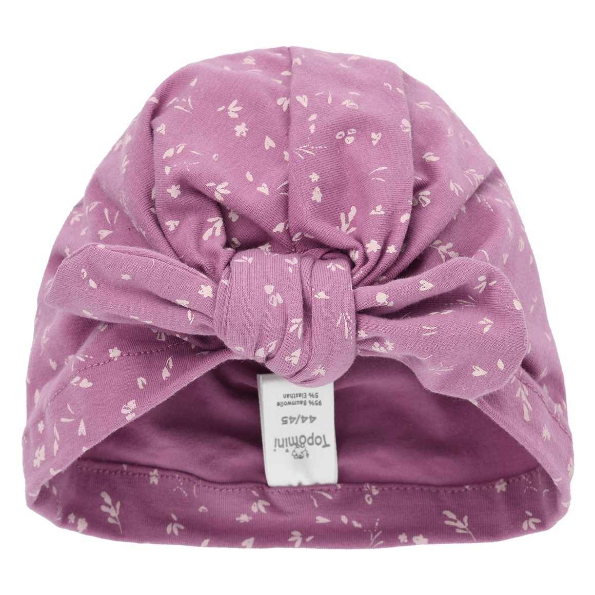 Geboorte tulbandmuts met all-over patroon