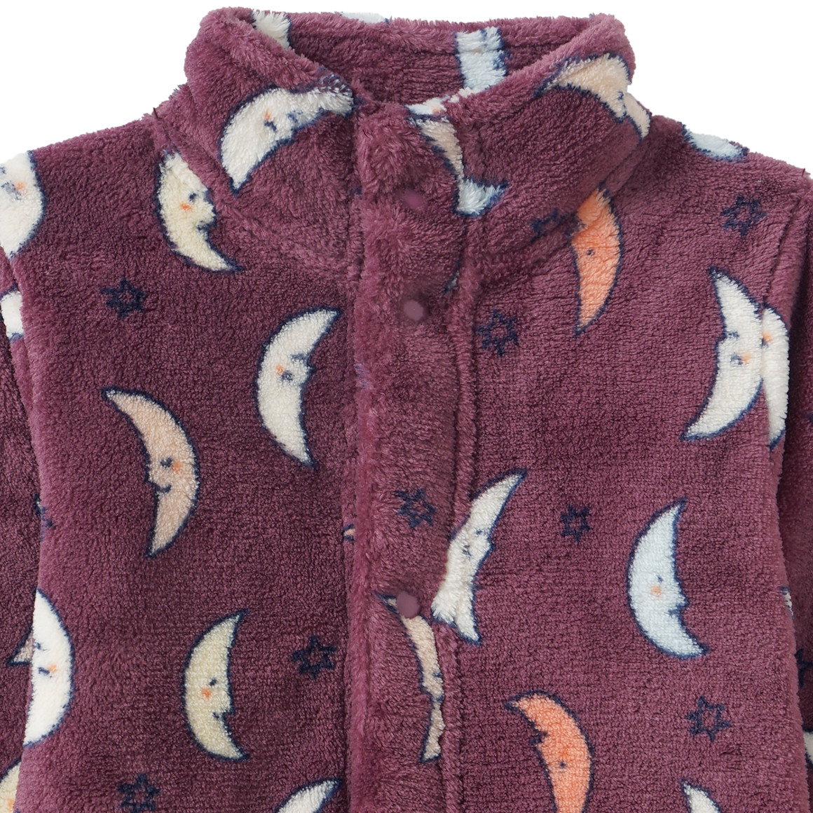 Newborn Fleeceoverall mit Mond-Allover