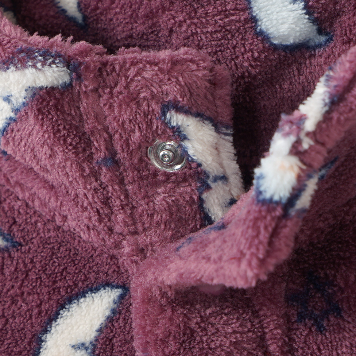 Newborn Fleeceoverall mit Mond-Allover