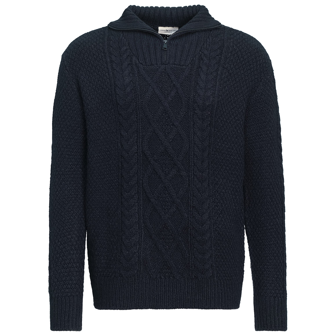 Herren Strickpullover mit Zopf-Muster 