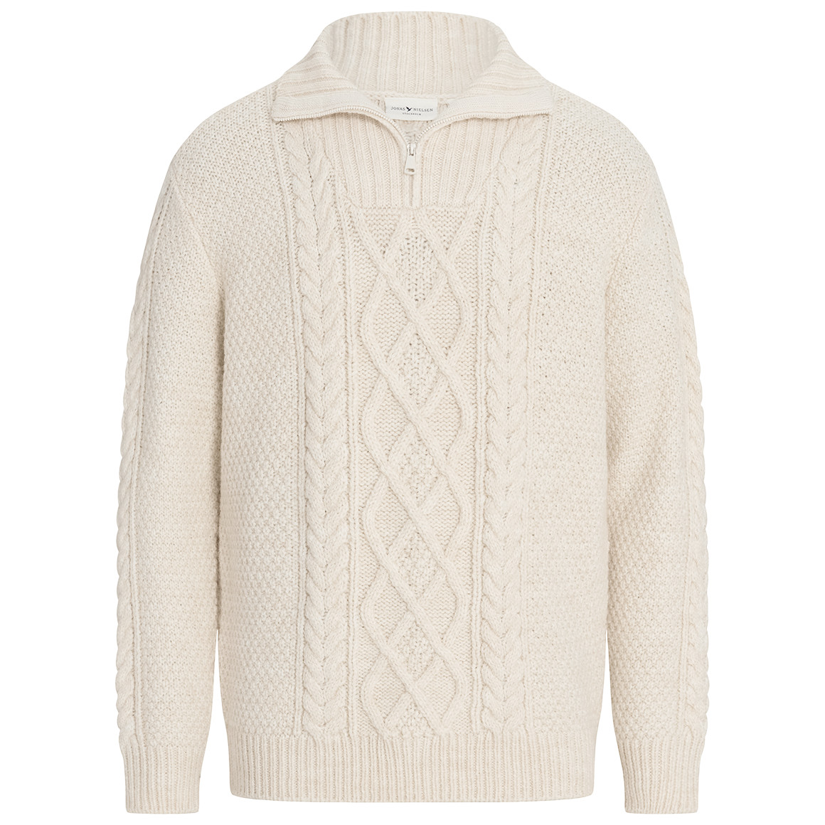 Herren Strickpullover mit Zopf-Muster 