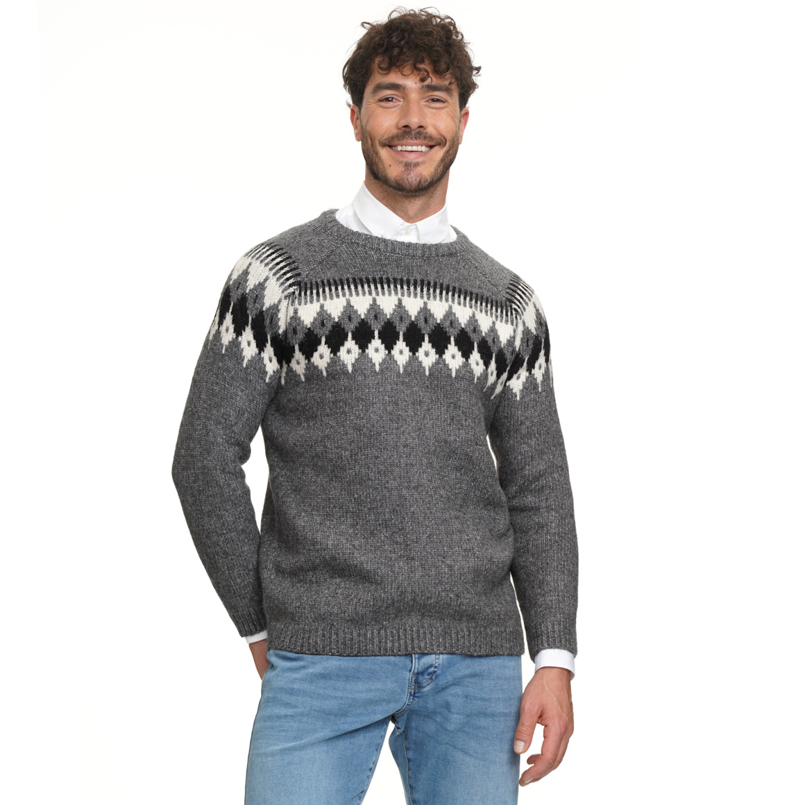 Herren Strickpullover mit Muster