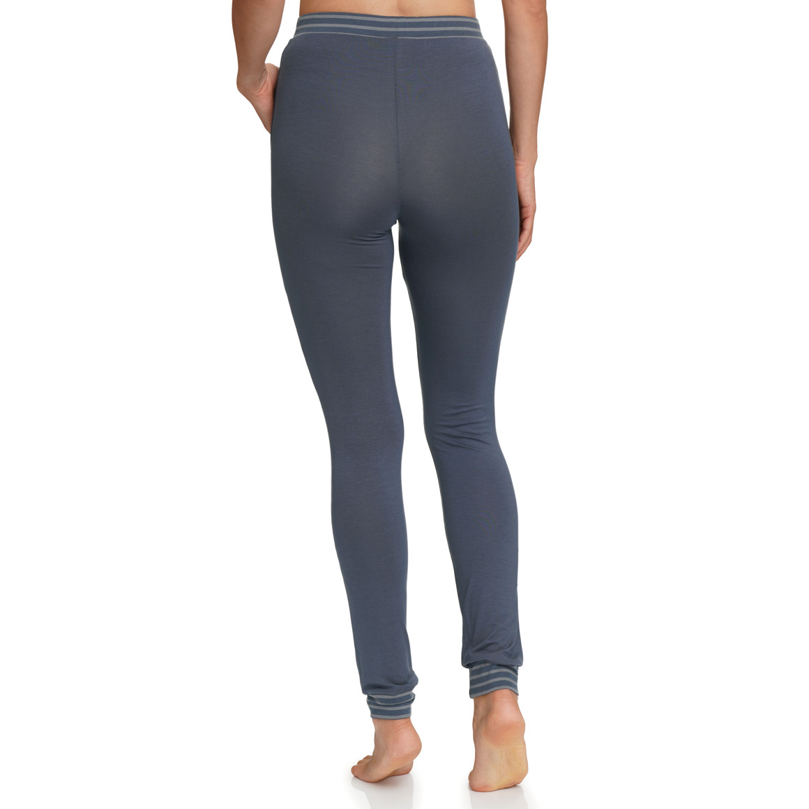 Dames slaapbroek met gestreepte boorden