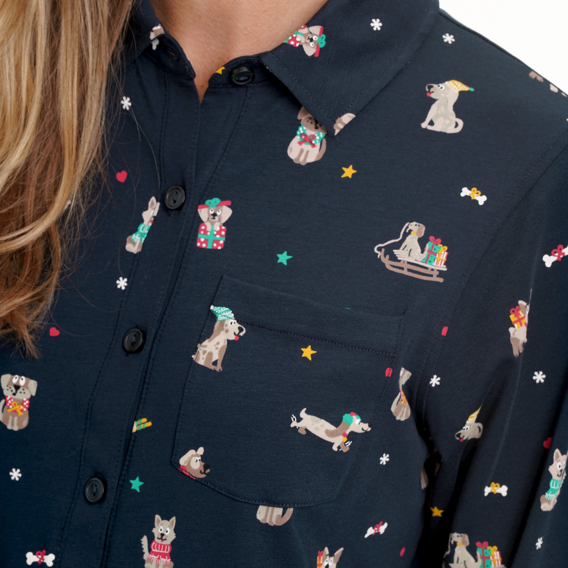 Dames pyjama met Kerst dessin