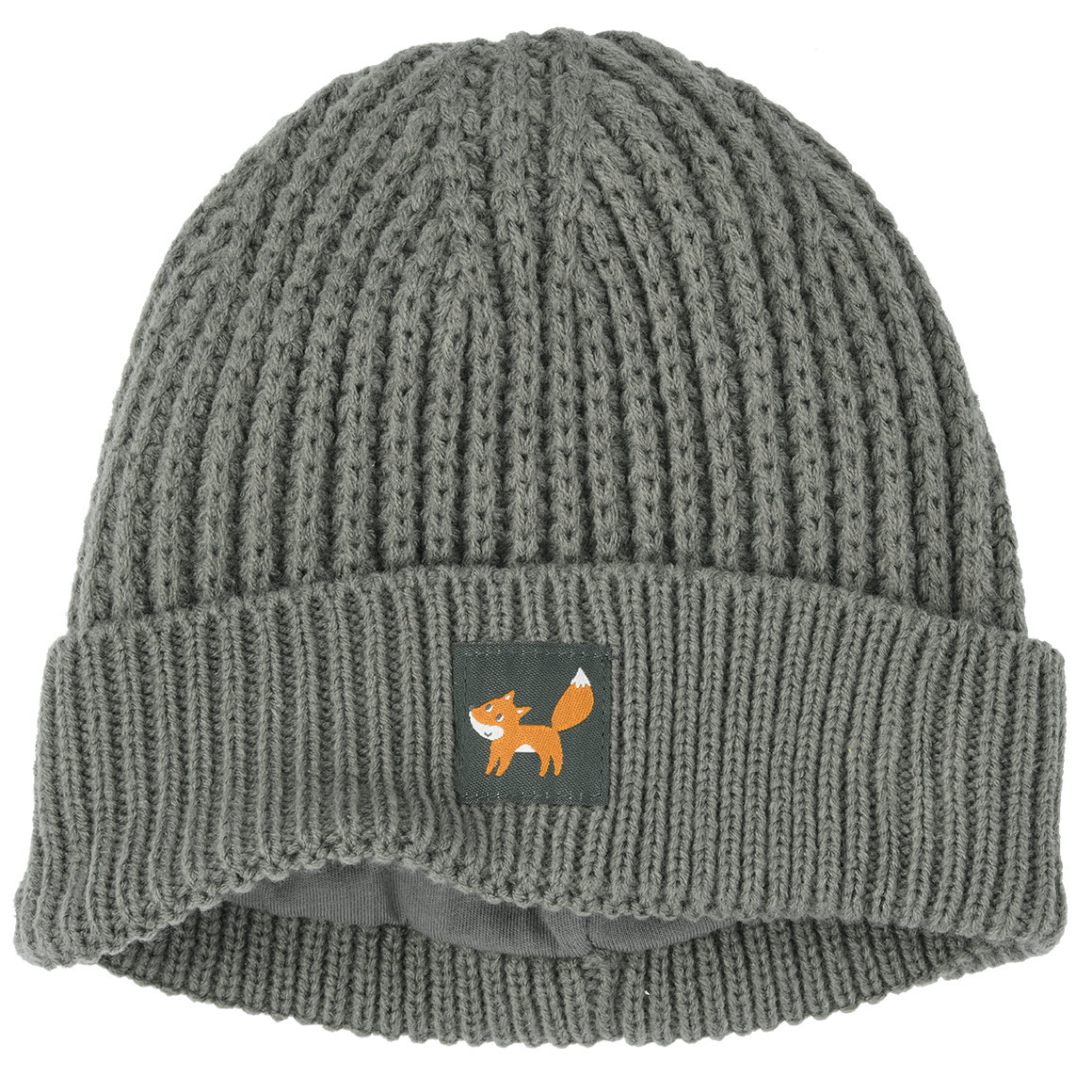 Gebreide babymuts met patch