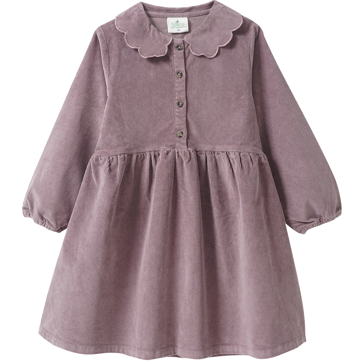 Mädchen Cordkleid mit Bubikragen