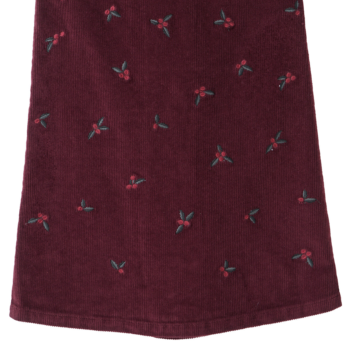 Mädchen Cordkleid mit Stickerei