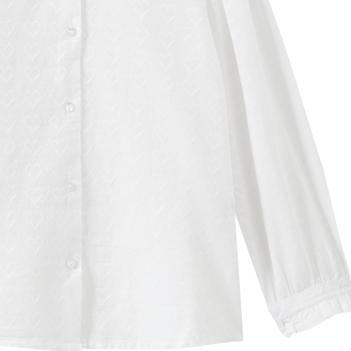 Mädchen Bluse mit Herz-Stickereien
