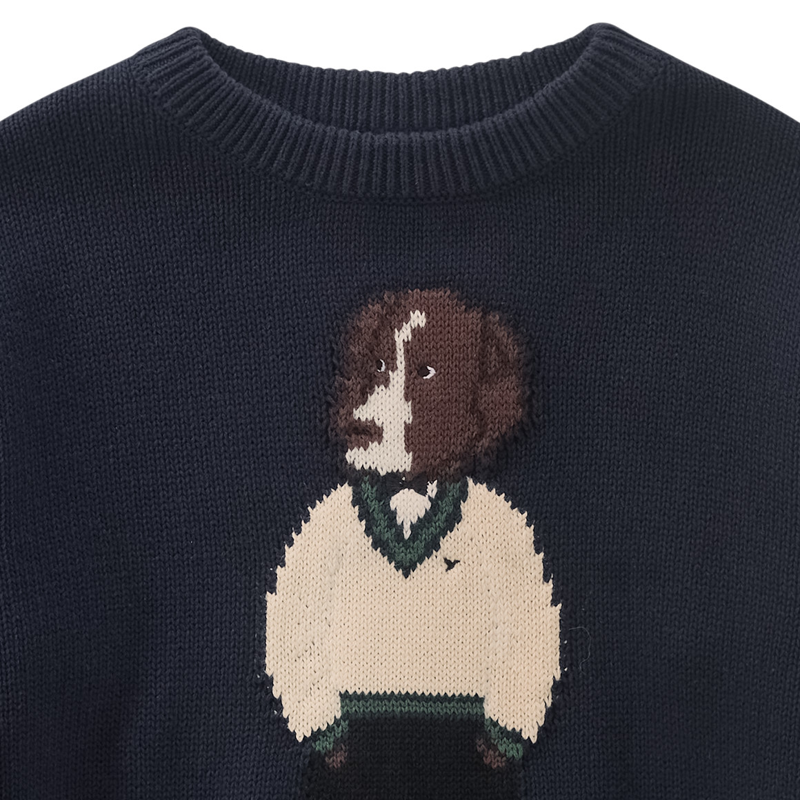 Gebreide trui met hondenmotief Jongens