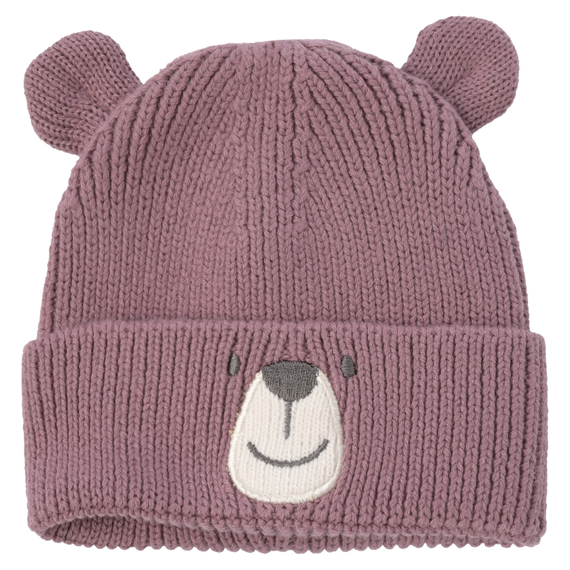 Gebreide babymuts met oren