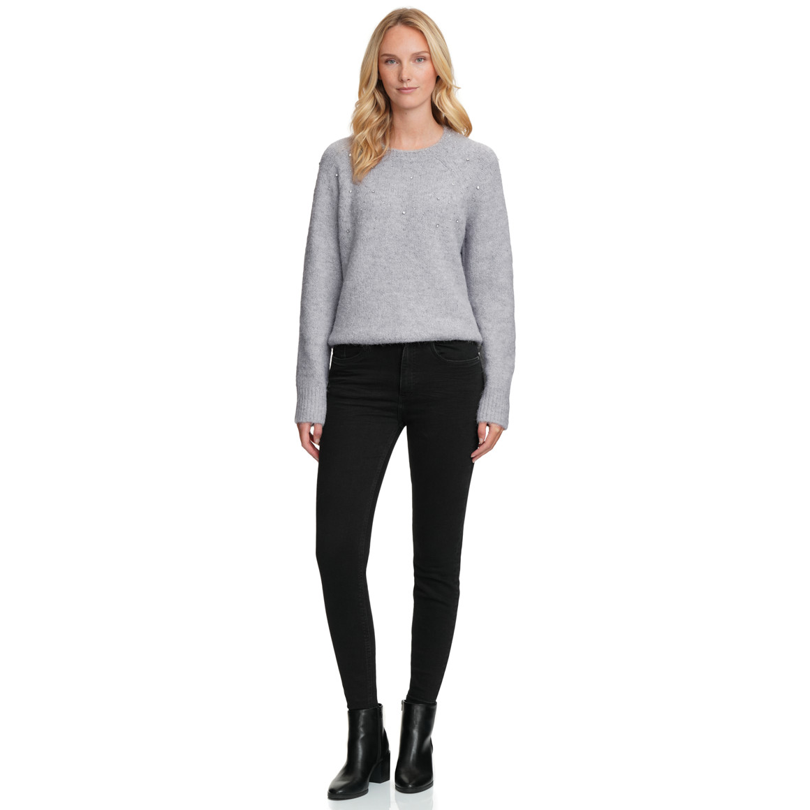 Gebreide trui met strass-steentjes Dames
