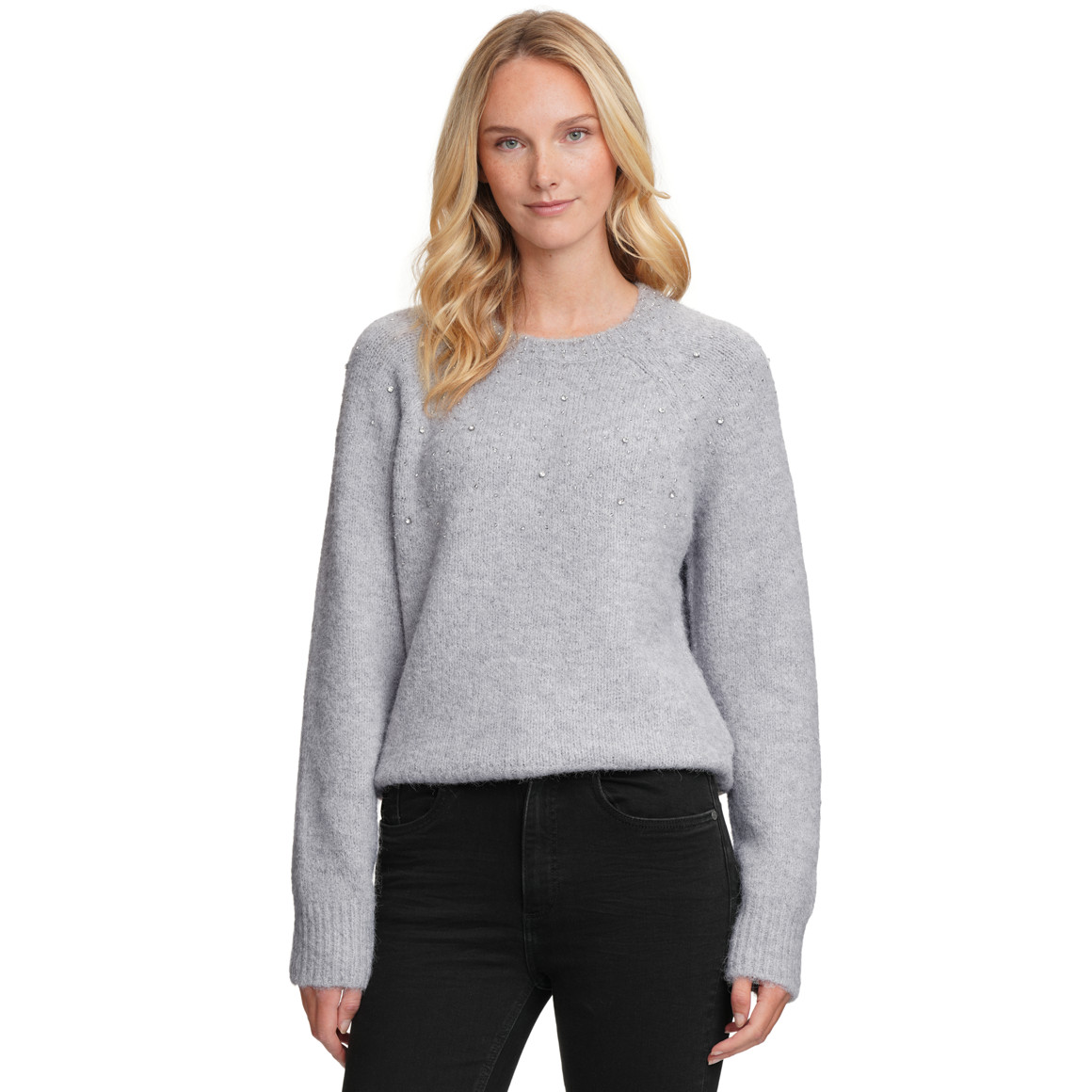 Gebreide trui met strass-steentjes Dames