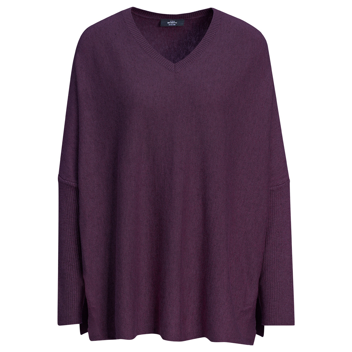 Damen Woll-Pullover mit V-Ausschnitt