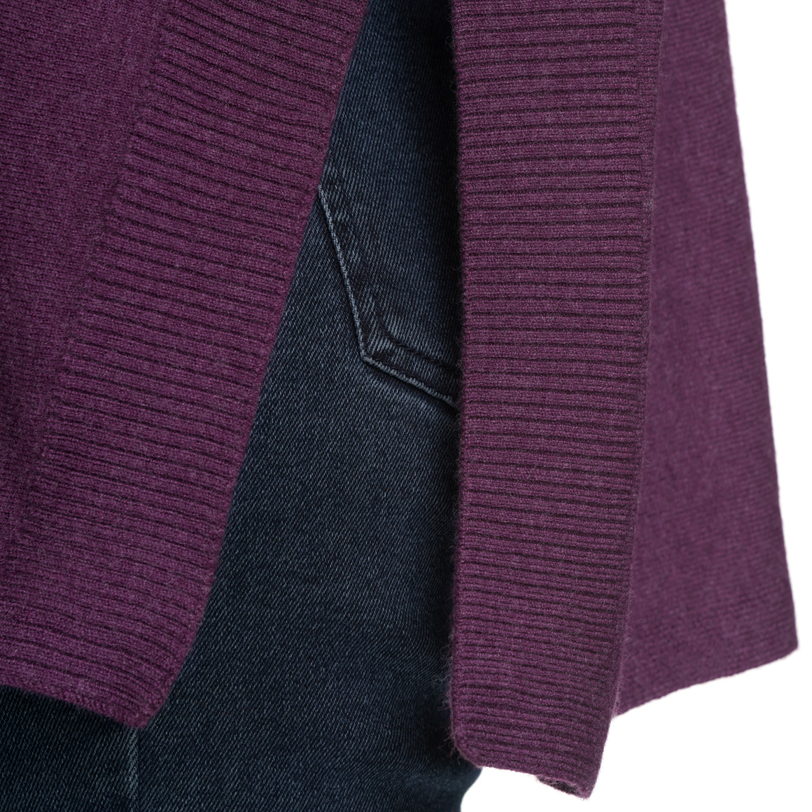 Damen Woll-Pullover mit V-Ausschnitt