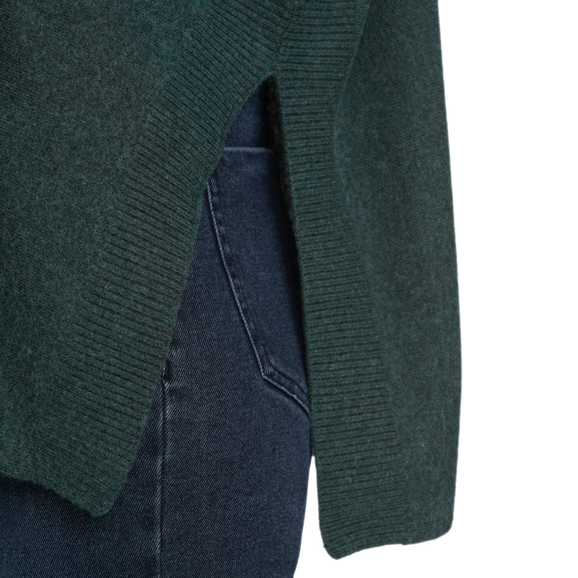 Damen Woll-Pullover mit V-Ausschnitt