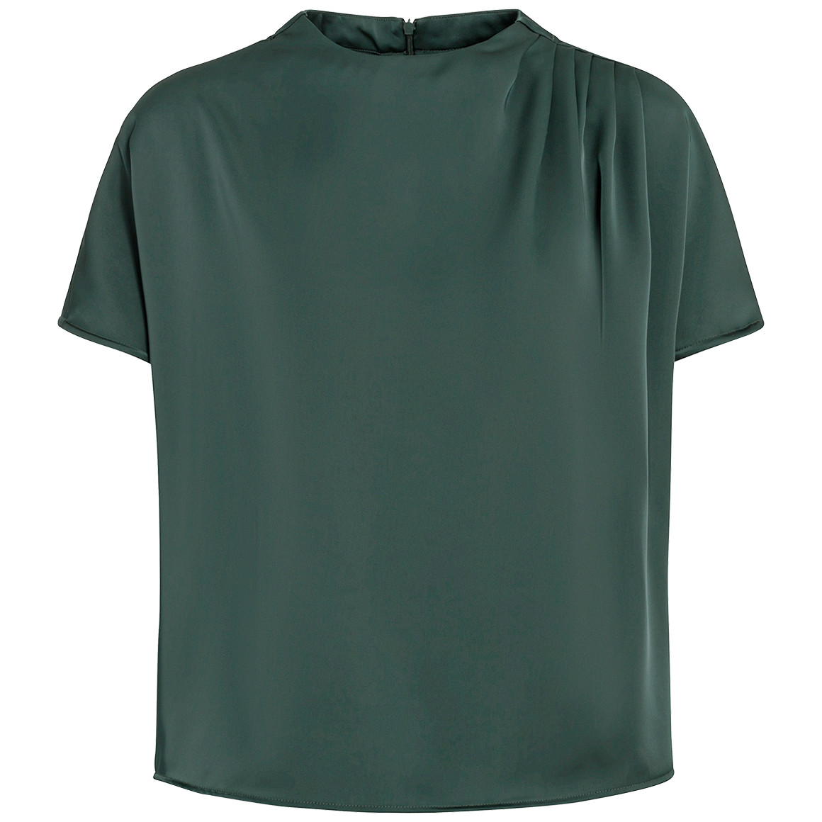 Damesblouse van satijn met plooidetail