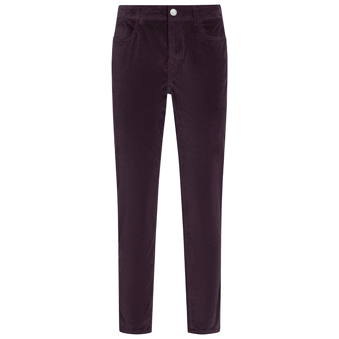 Damen Samthose mit Slim-Fit
