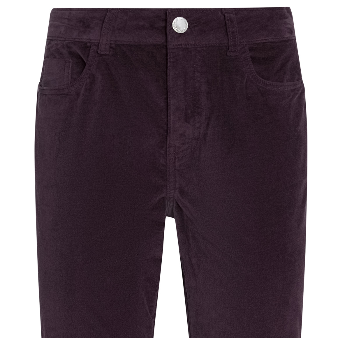 Damen Samthose mit Slim-Fit