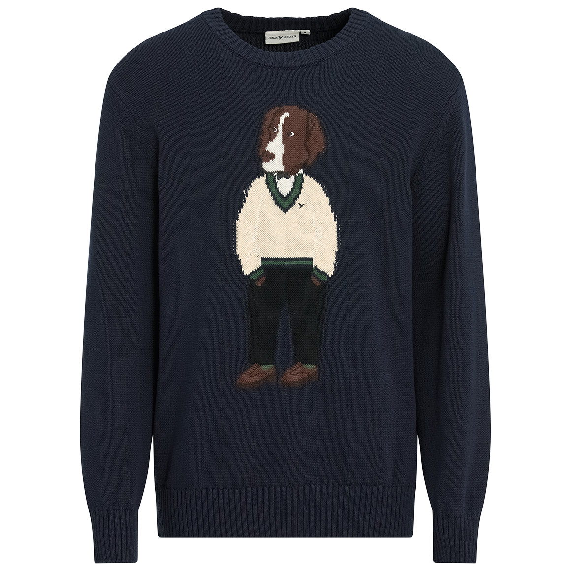Herren Strickpullover mit Hunde-Motiv