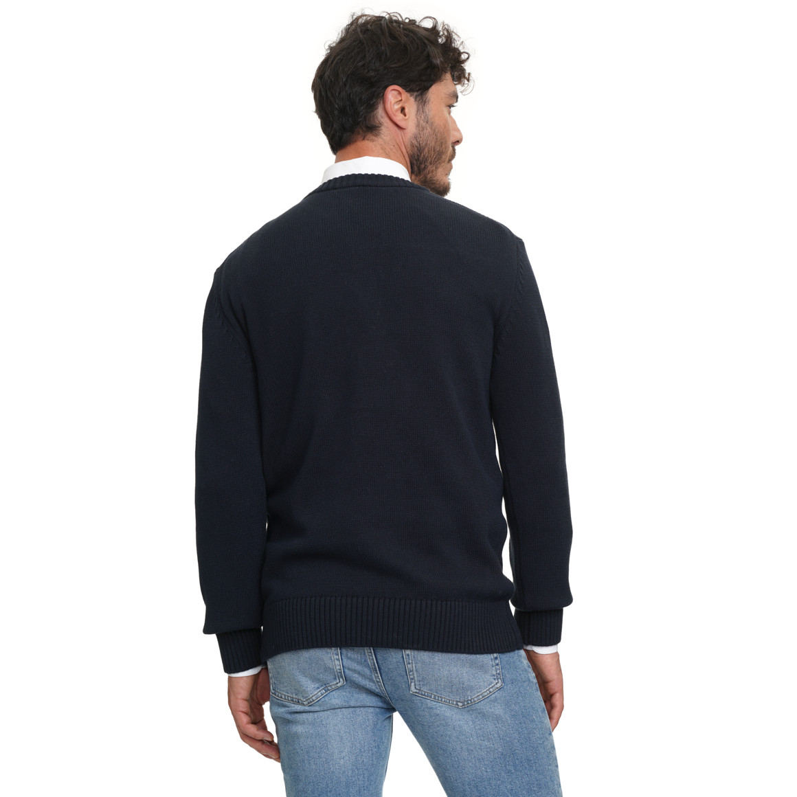Herren Strickpullover mit Hunde-Motiv